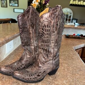 Corral Brown Heeled Boots